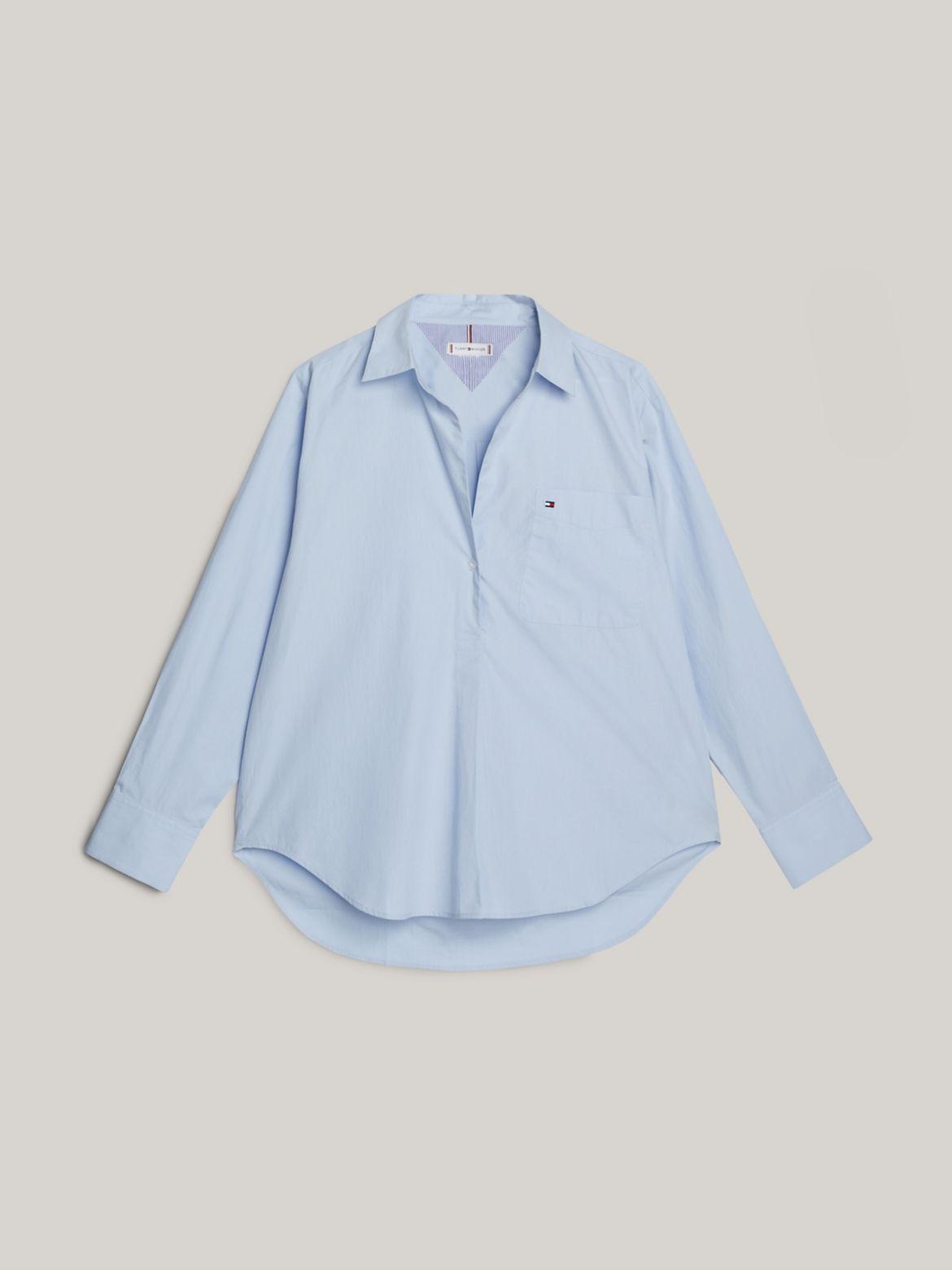 Tommy Hilfiger Women's Oversized Cotton Popover Shirt Product Image