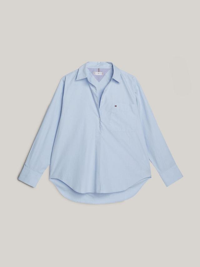 Tommy Hilfiger Women's Oversized Cotton Popover Shirt Product Image