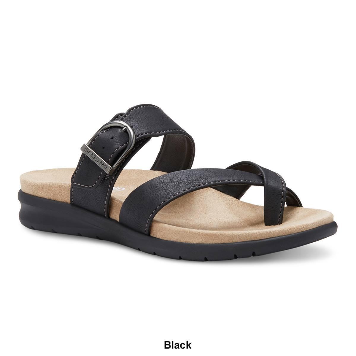 Eastland Sienna Womens Slide Sandals Light Grey Product Image