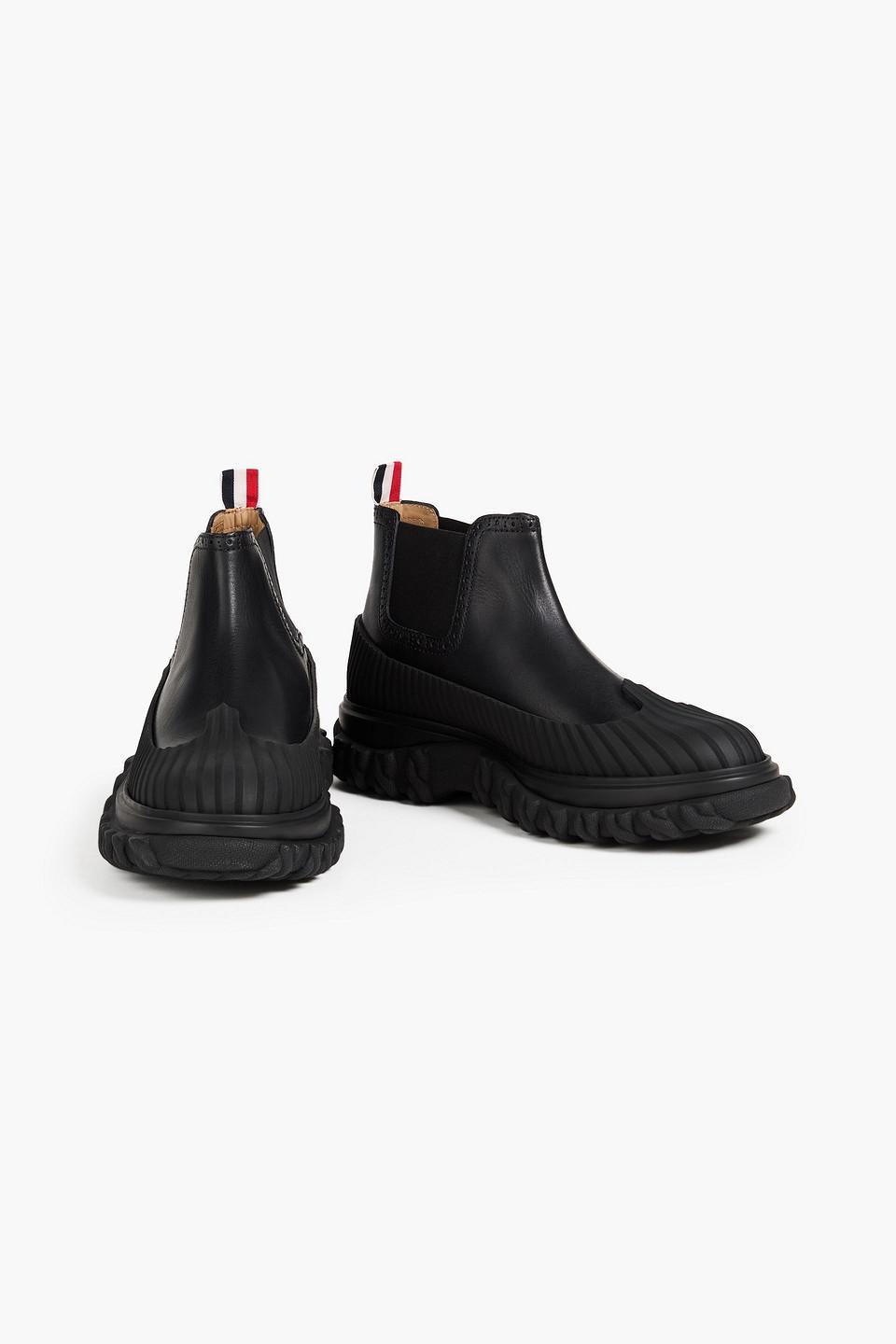 THOM BROWNE Man Ankle Boots Black Size 9 Calfskin Product Image