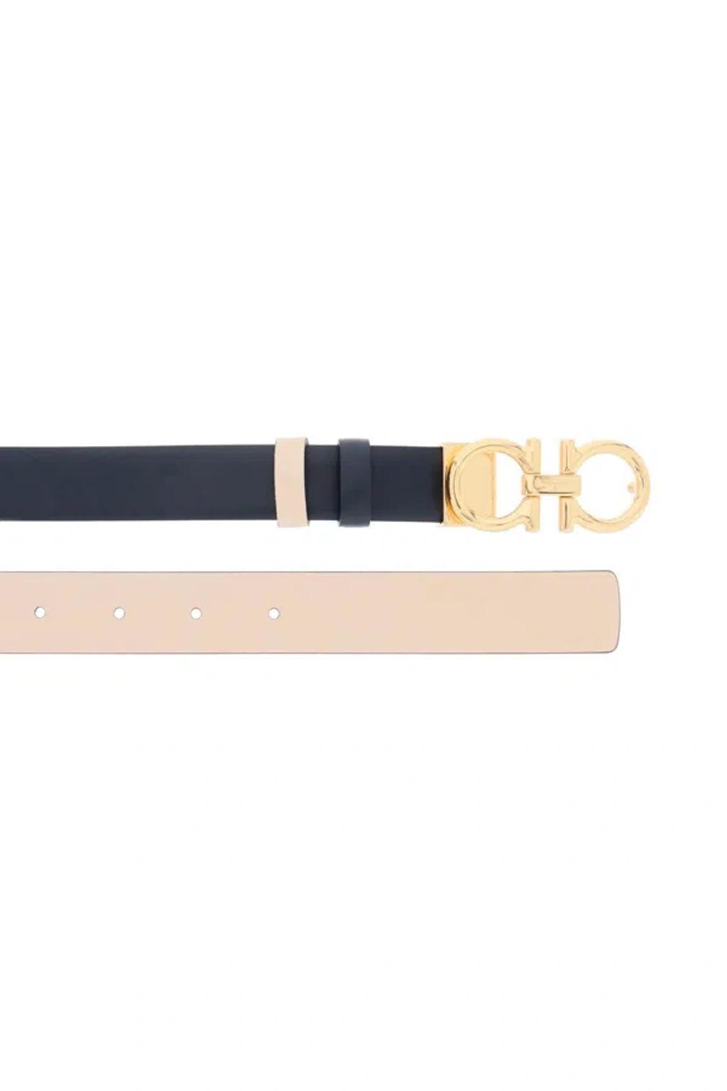 FERRAGAMO Gancini Reversible Belt In Beige Product Image