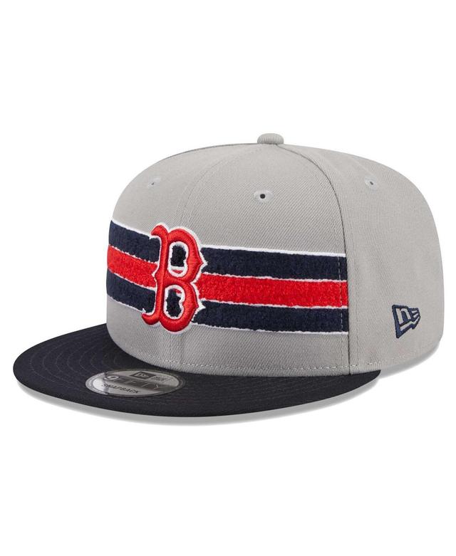 Mens New Era Gray Boston Red Sox Band 9FIFTY Snapback Hat - Gray Product Image