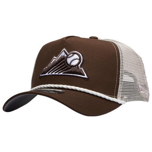 New Era Mens Colorado Rockies New Era Colorado Rockies 9FORTY A-Frame Trucker Rope Cap - Mens Product Image