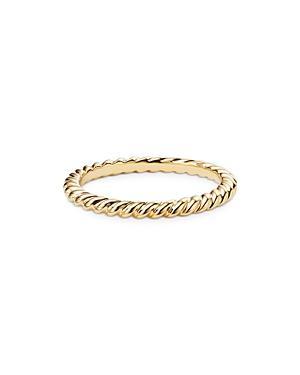 David Yurman 18K Yellow Gold Dy Unity Cable Band Ring - 6.5 - 6.5 - Female Product Image