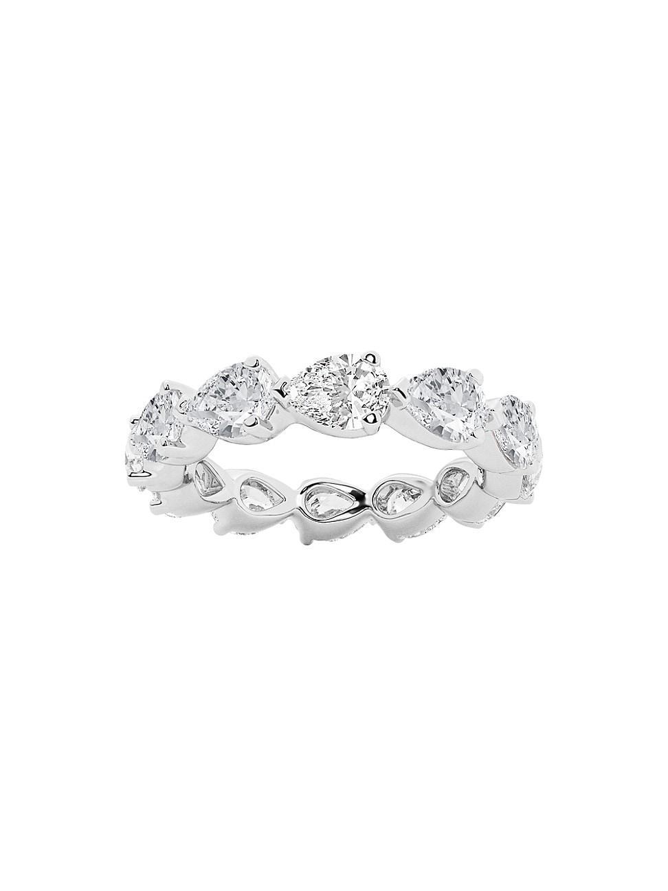 Womens 14K White Gold & 3 TCW Diamond Eternity Band Product Image