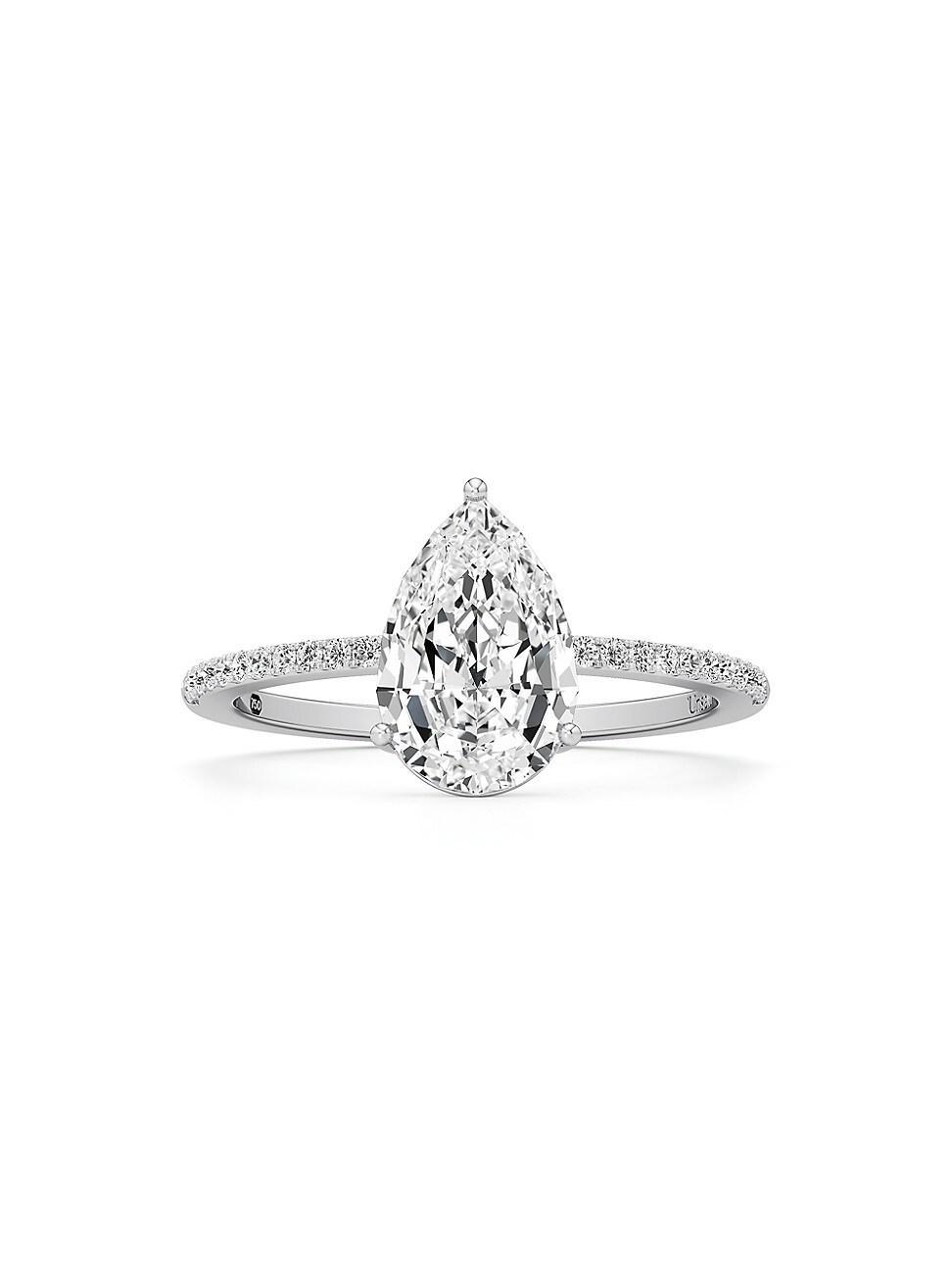 Womens Tear 18K White Gold & 2.17 TCW Lab-Grown Diamond Ring Product Image