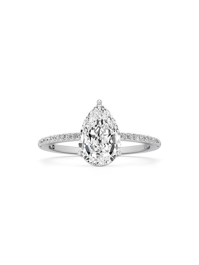 Womens Tear 18K White Gold & 2.17 TCW Lab-Grown Diamond Ring Product Image