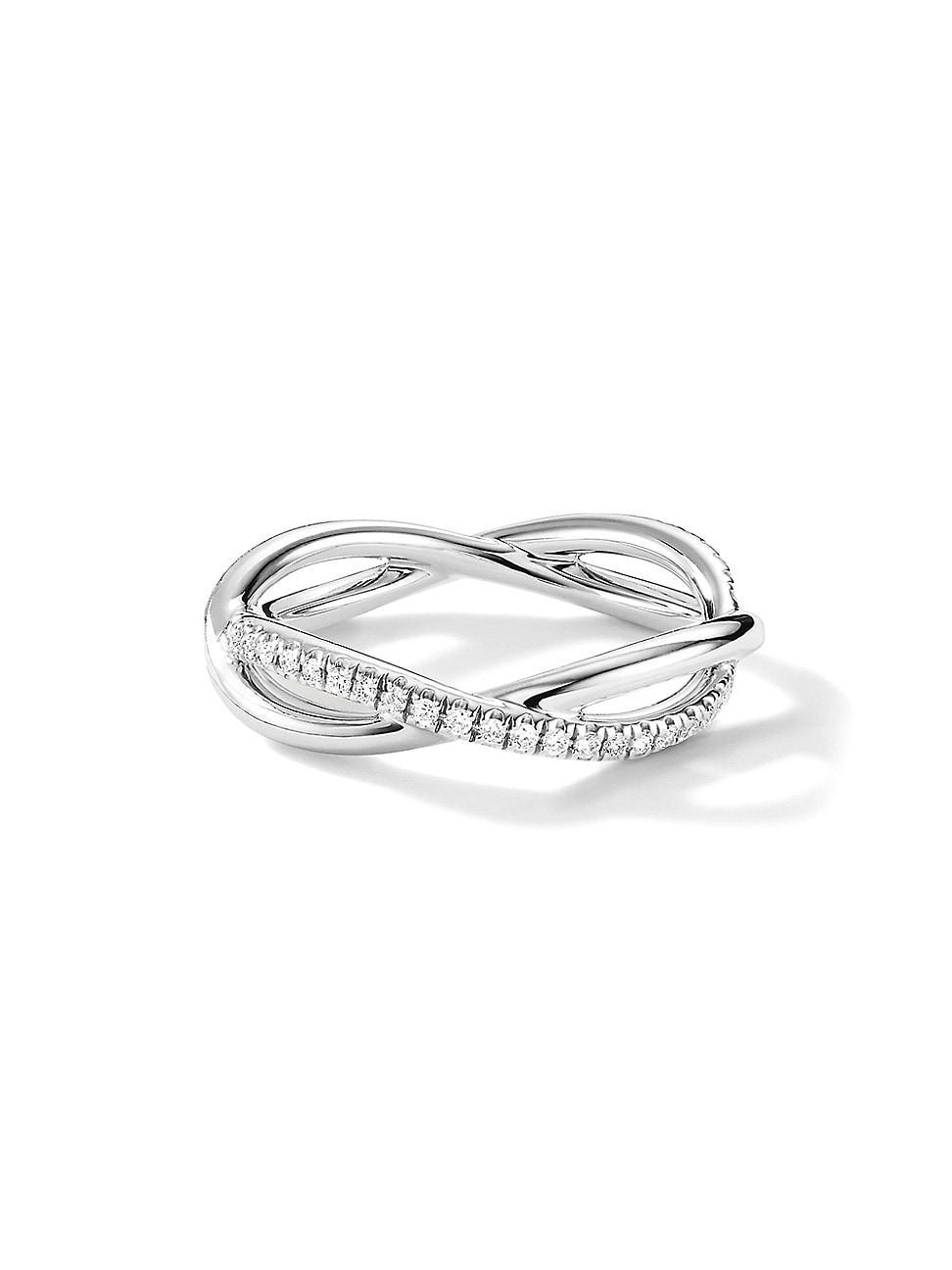 Womens Infinity Band Ring in Platinum Product Image