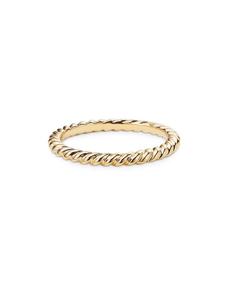 David Yurman 18K Yellow Gold Dy Unity Cable Band Ring - 6.5 - 6.5 - Female Product Image