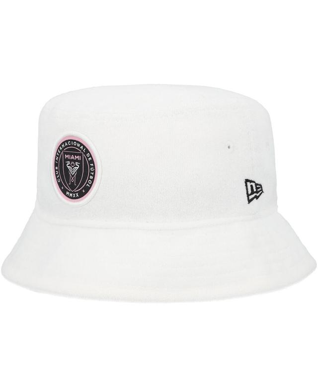 Mens New Era White Inter Miami CF Logo Bucket Hat Product Image