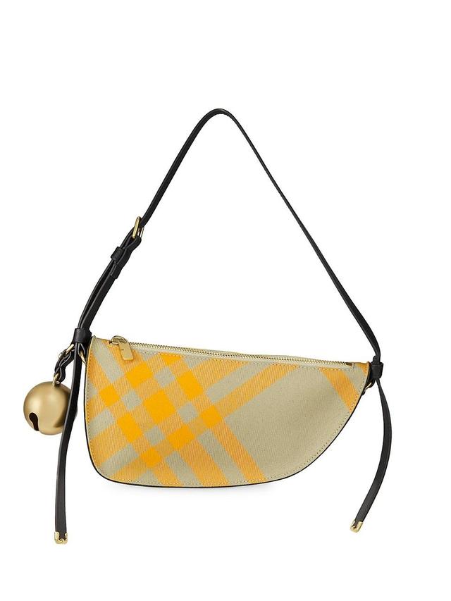 burberry Mini Shield Check Shoulder Bag Product Image