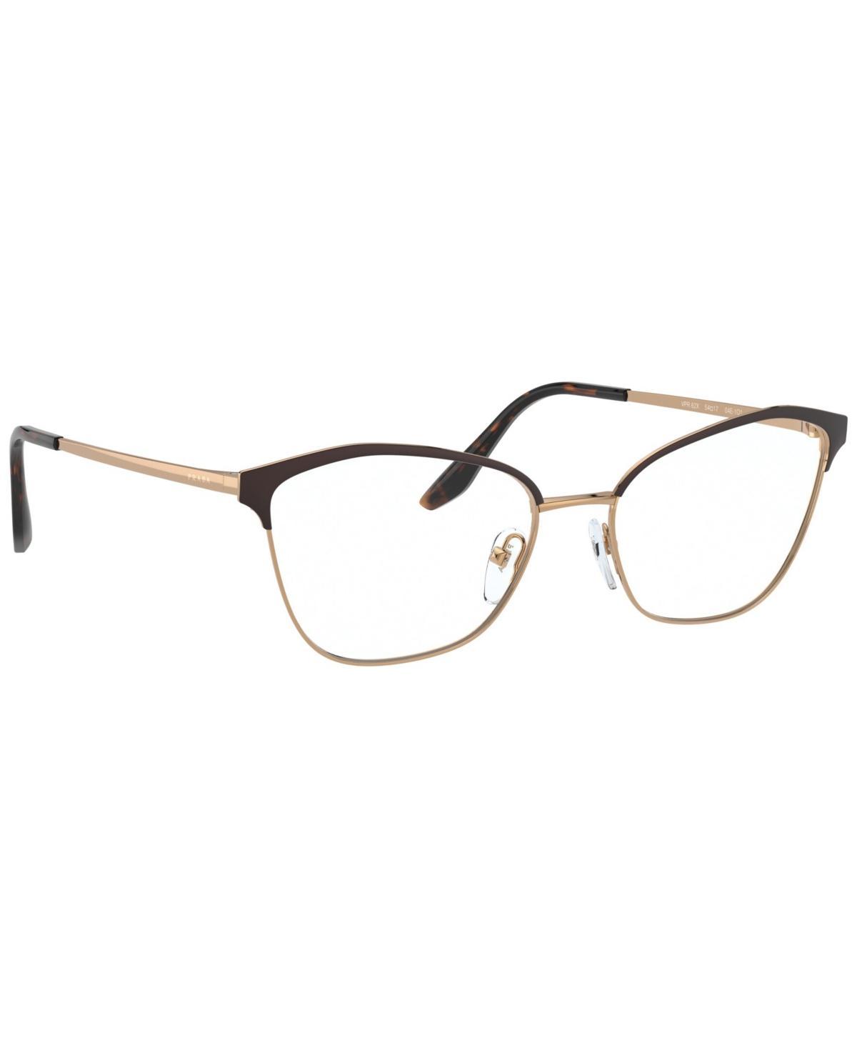 Prada Womens Eyeglasses, Pr 62XV - Black, Light Gold Product Image