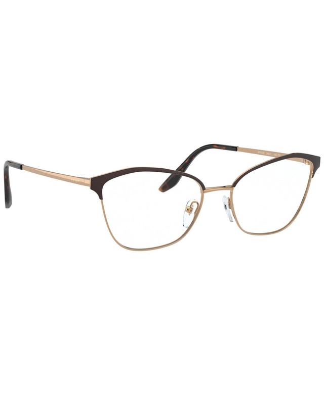 Prada Womens Eyeglasses, Pr 62XV - Black, Light Gold Product Image