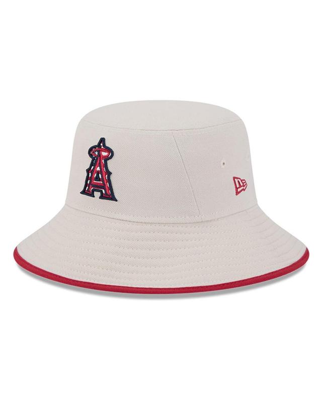 New Era Mens Khaki Los Angeles Angels 2024 Fourth of July Bucket Hat Product Image