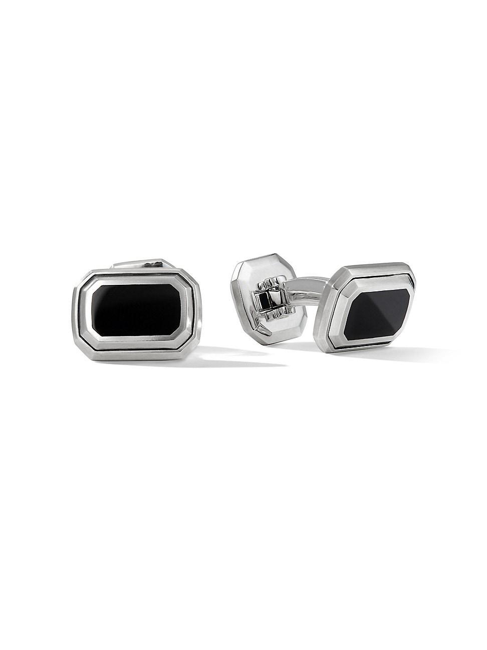 Mens Deco Cufflinks with Black Onyx Product Image