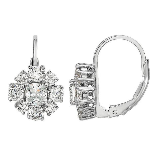 Sophie Miller Sterling Silver Cubic Zirconia Earrings, Womens Product Image