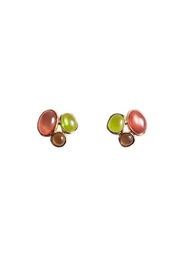 MANGO - Combined stones earrings - One size - Women Product Image