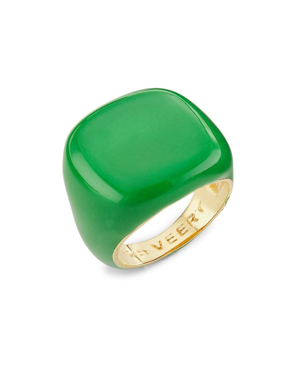 Mens Enamel Round Signet Ring Product Image