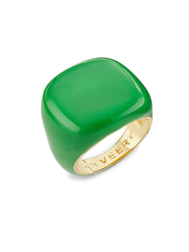 Mens Enamel Round Signet Ring Product Image