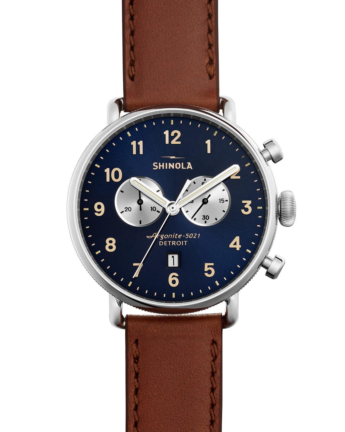 Shinola The Canfield Chrono Leather Strap Watch, 43mm Product Image