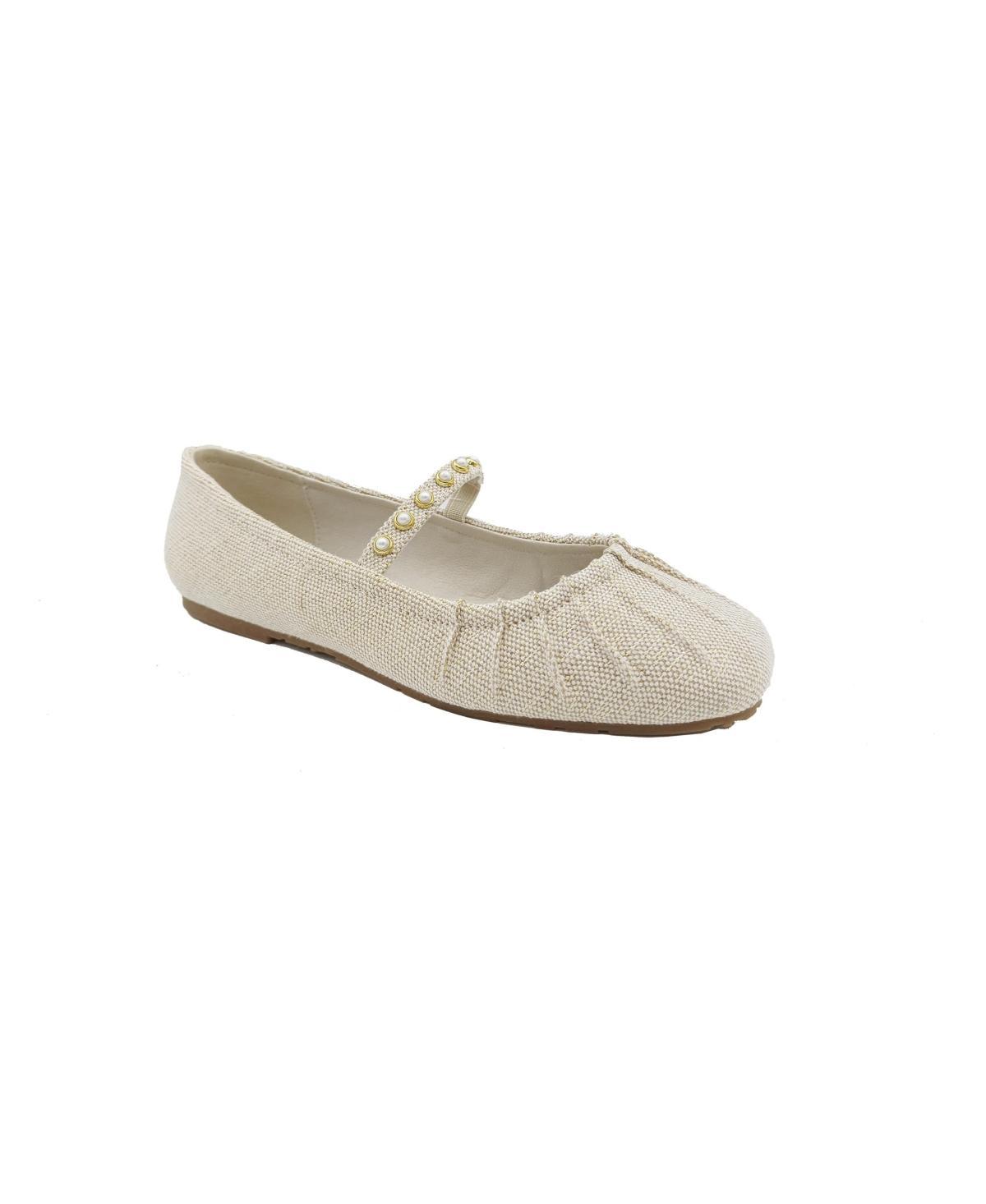 Kenneth Cole Reaction Womens Eimar Imitation Pearl Square Toe Ballet Flats Product Image