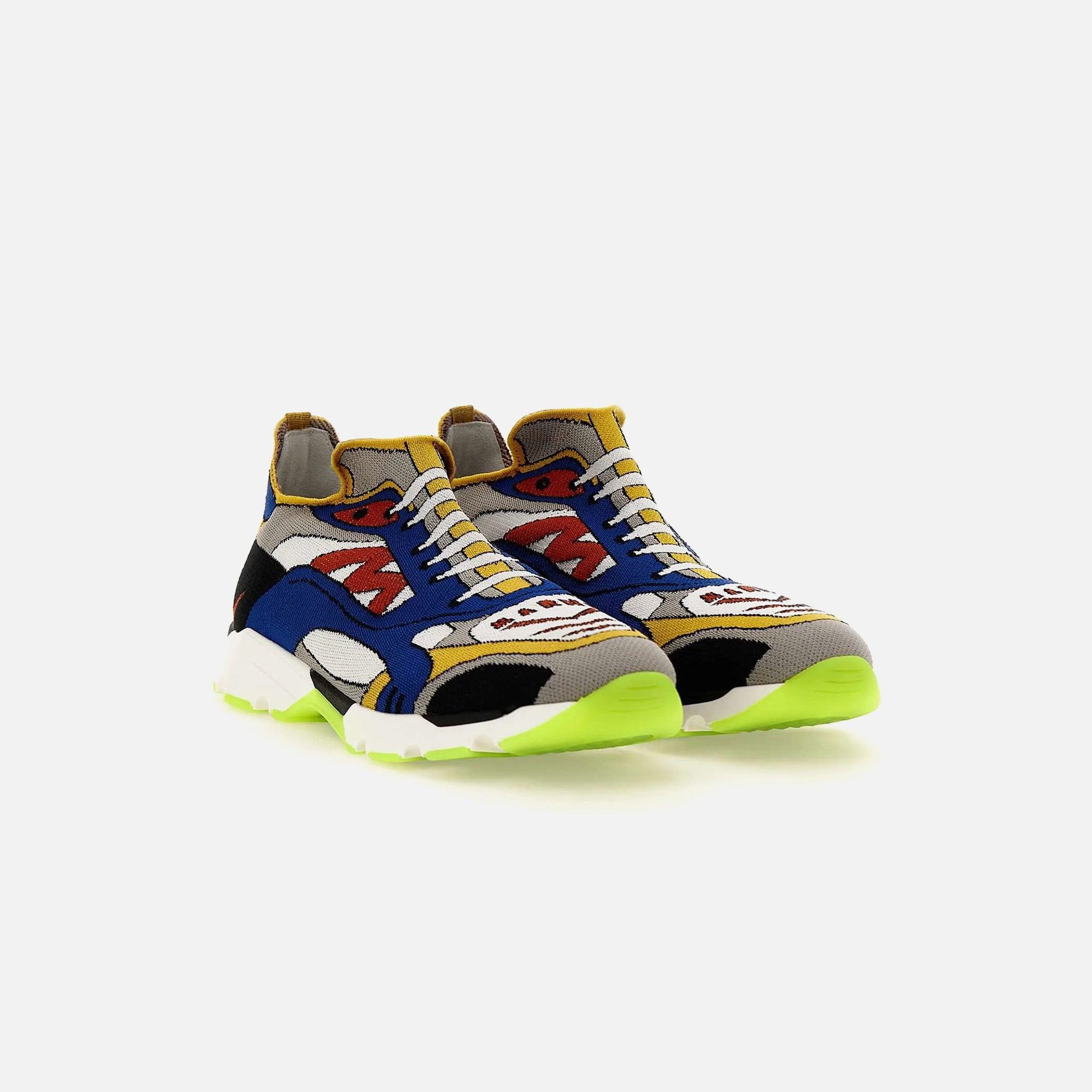 Marni Sneakers - New Jacquard Blue / White / Red Male Product Image