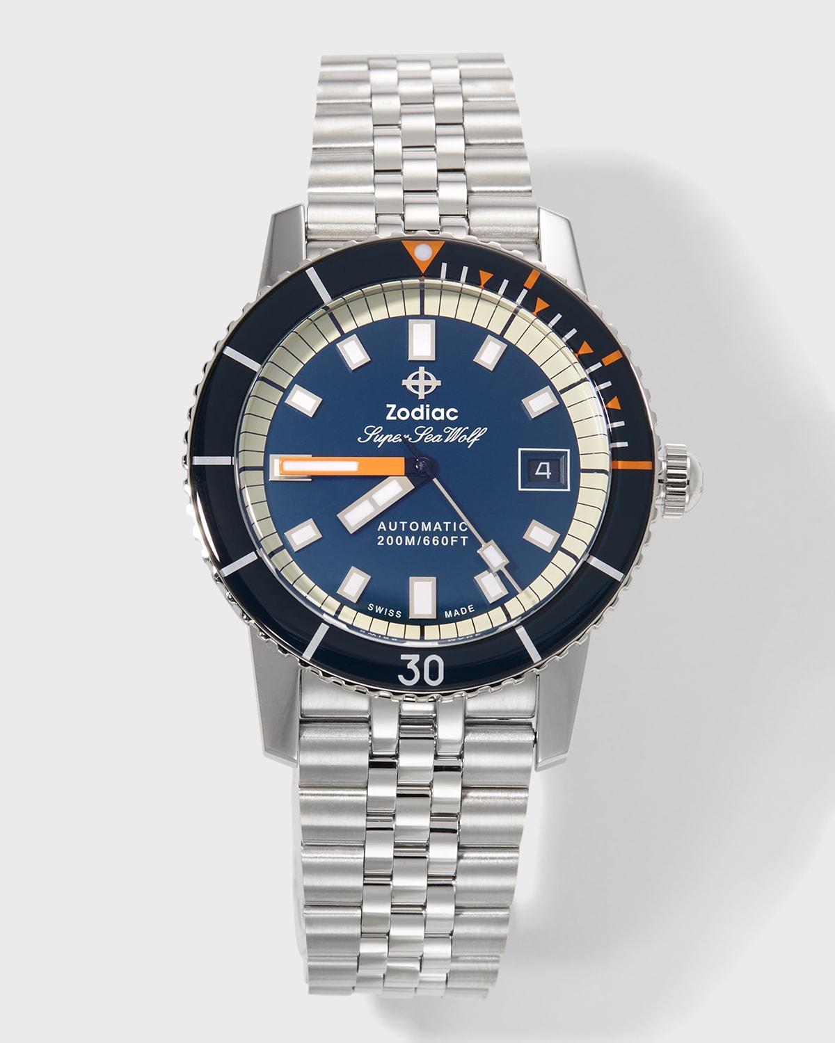 Mens Super Sea Wolf Automatic Bracelet Watch Product Image