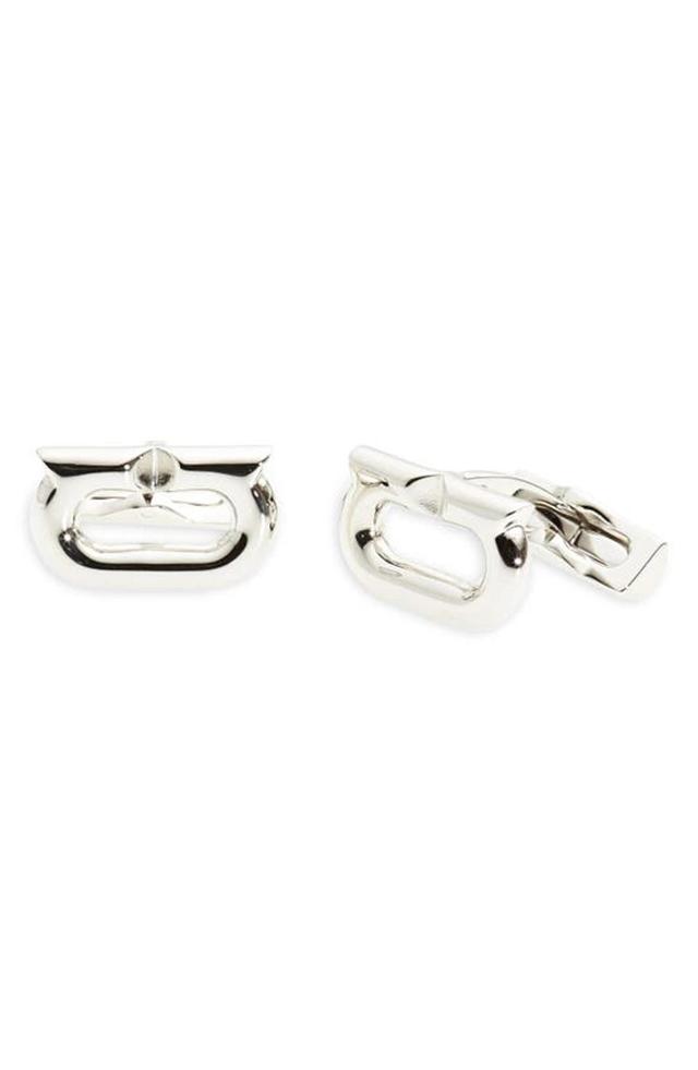 FERRAGAMO Gancio Ellipse Cuff Links In Platin Product Image