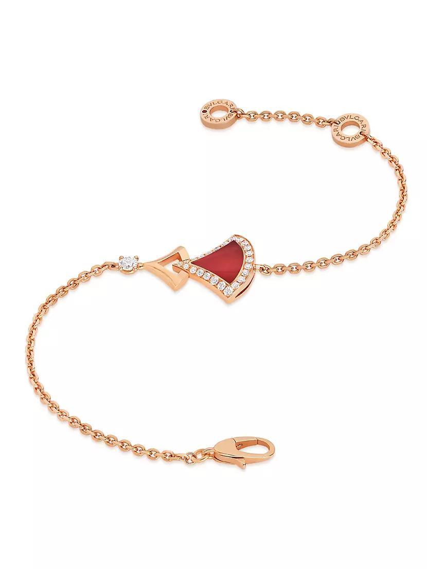 Divas' Dream 18K Rose Gold, Carnelian & 0.31 TCW Diamond Bracelet Product Image