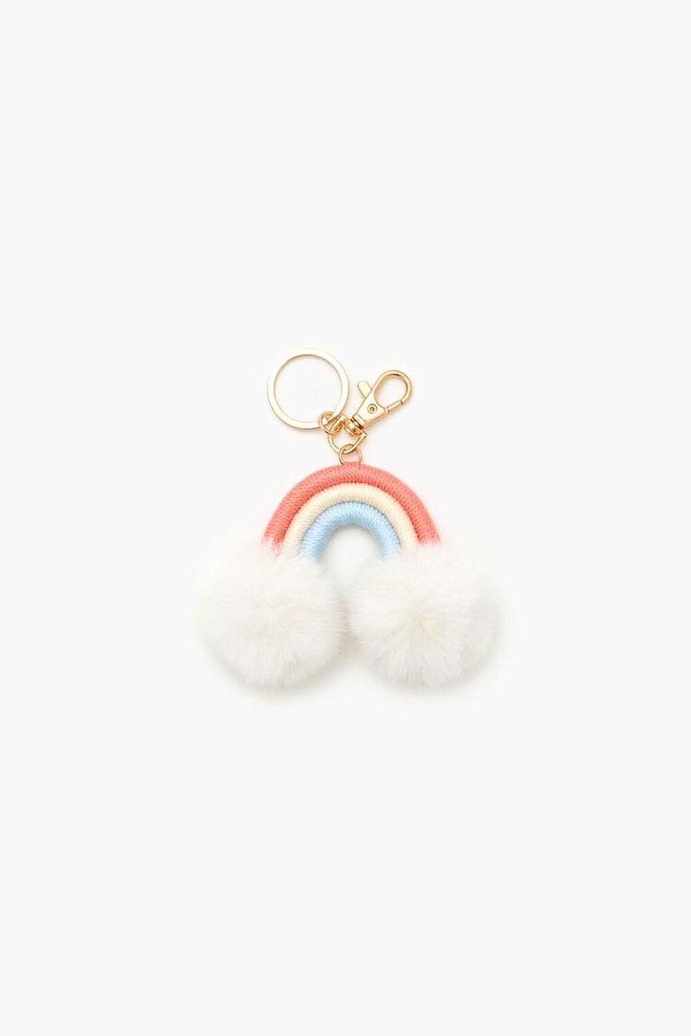 Rainbow Pom Pom Keychain | Forever 21 Product Image