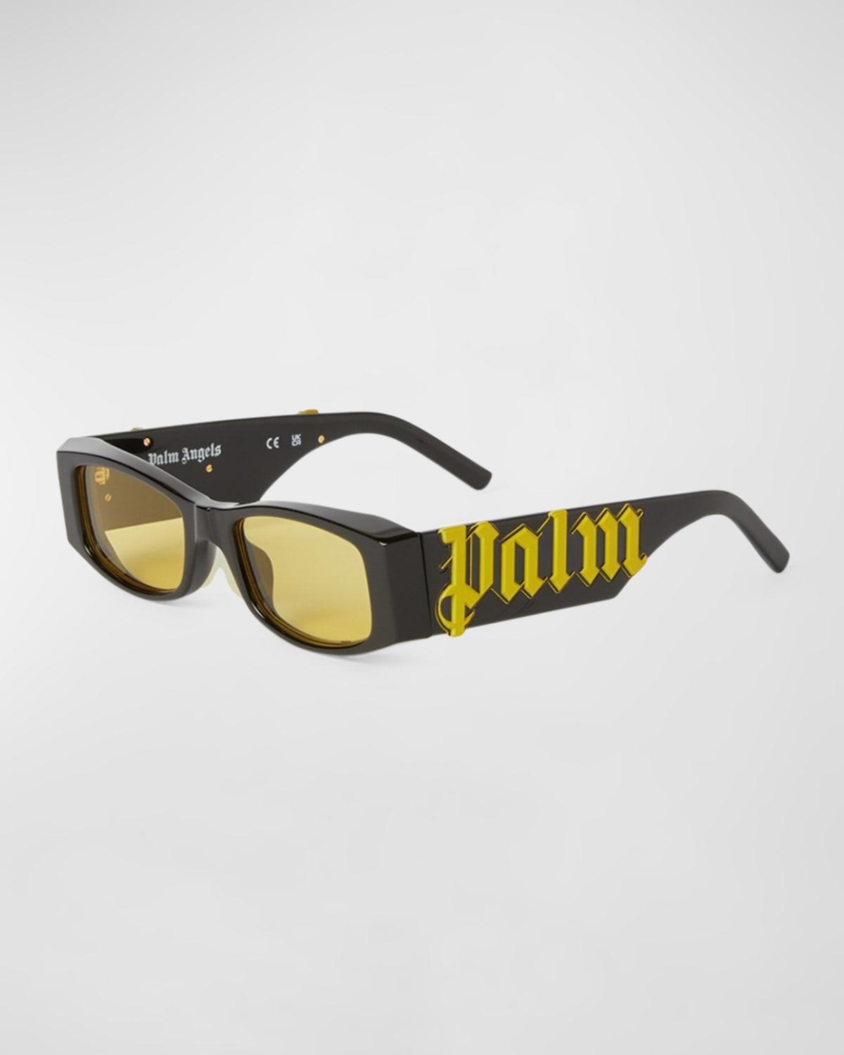 Mens Angel Acetate and Metal Rectangle Sunglasses Product Image