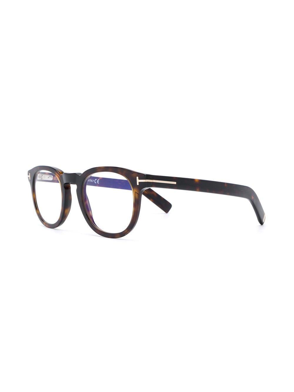 Round Frame Glasses In Brown Product Image