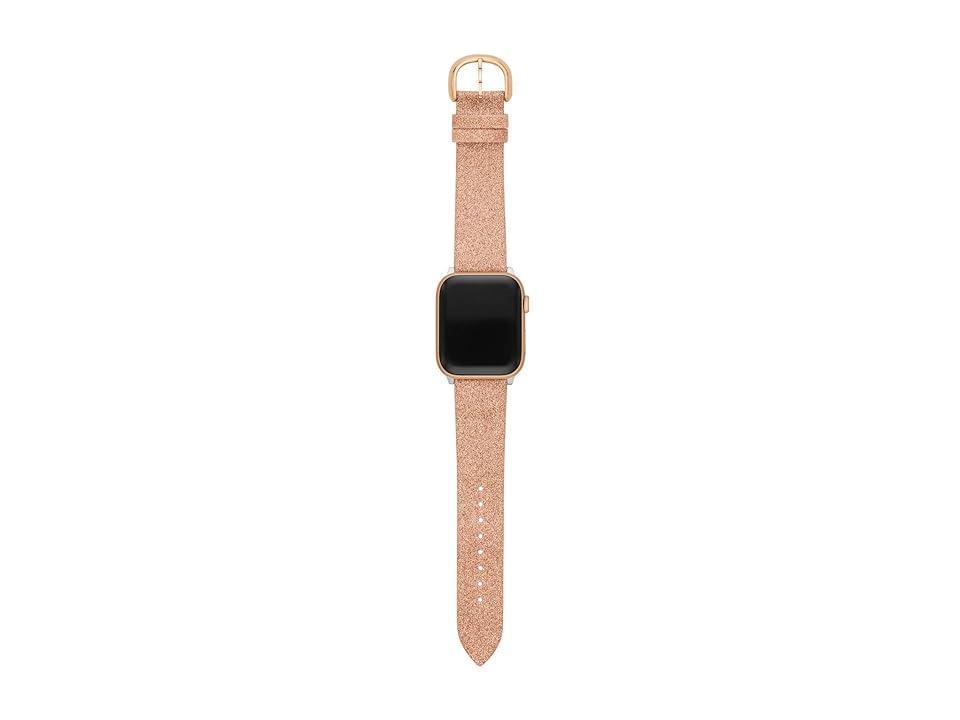 Kate Spade New York Leather Band for Apple Watch(r) - KSS0141 (Rose Gold Glitter) Watches Product Image