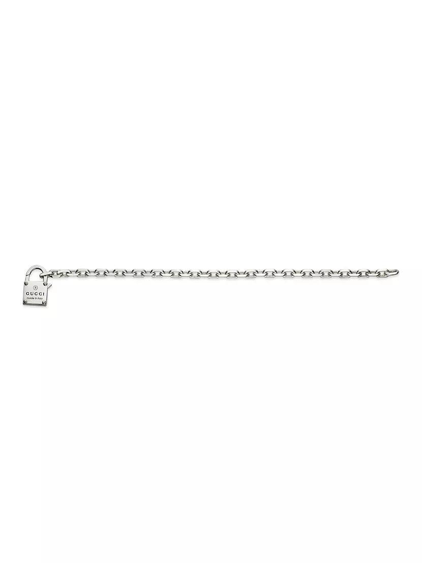 Trademark Sterling Silver Padlock Charm Bracelet Product Image