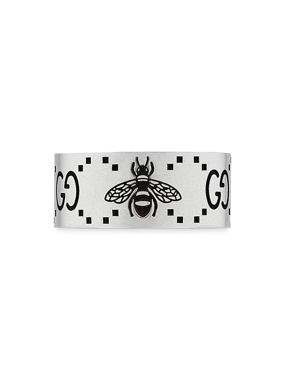 Mens GG and Bee Band Ring, 9mm Product Image