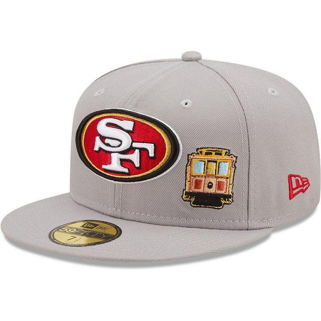 Mens New Era Gray San Francisco 49ers City Describe 59FIFTY Fitted Hat Product Image