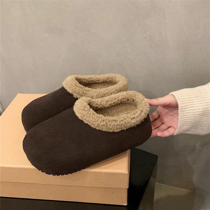 Fleece-Lined Hidden Wedge Mules Product Image