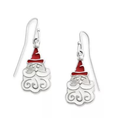 Enamel Santa Earrings Product Image