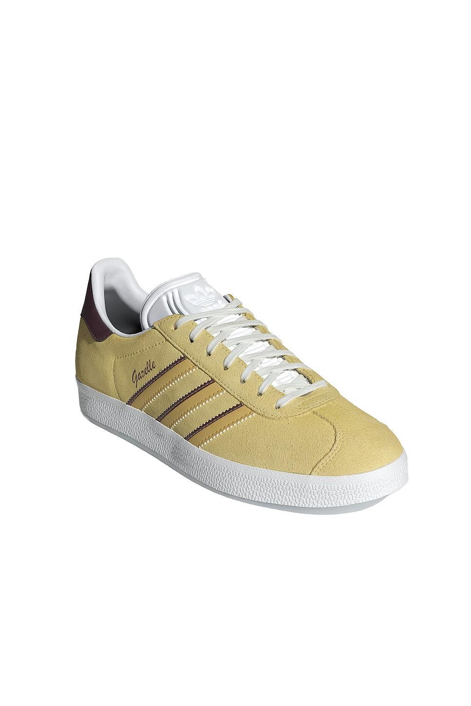 Gazelle Bold Sneakers With Gum Sole In Yellow And Burgundy Product Image