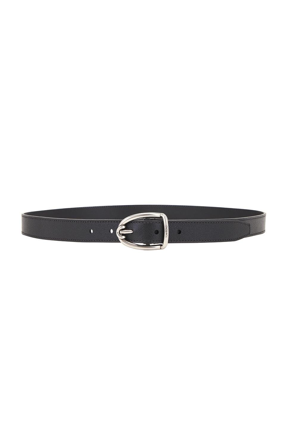 TOM FORD Angled Buckle Belt 23mm In Black Product Image