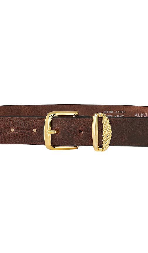 AUREUM Brown & Gold French Rope Belt Product Image