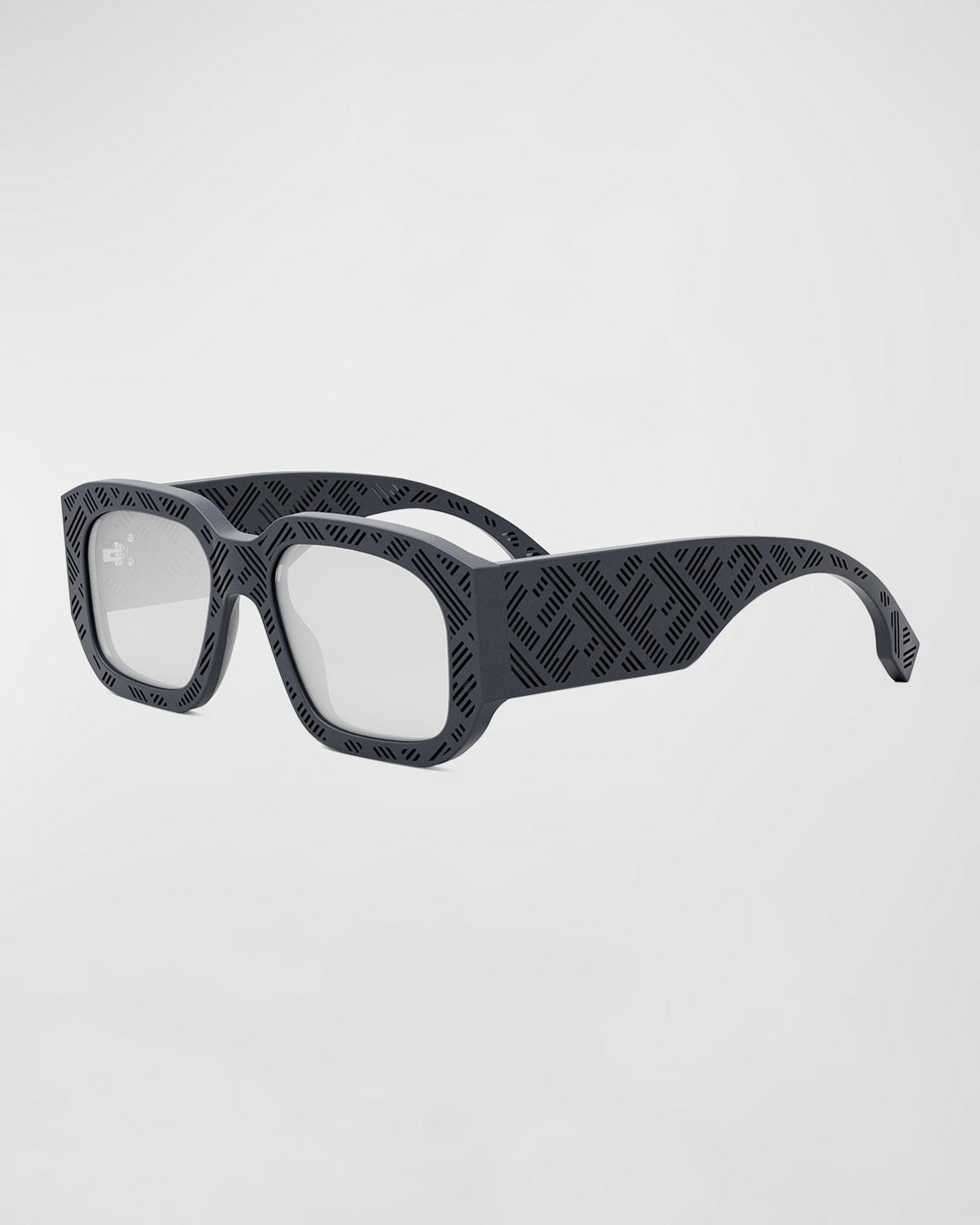 Mens Fendi Shadow Acetate Rectangle Sunglasses Product Image