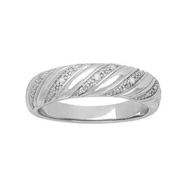 Love Always Sterling Silver Diamond Accent Swirl Ring, Womens Product Image