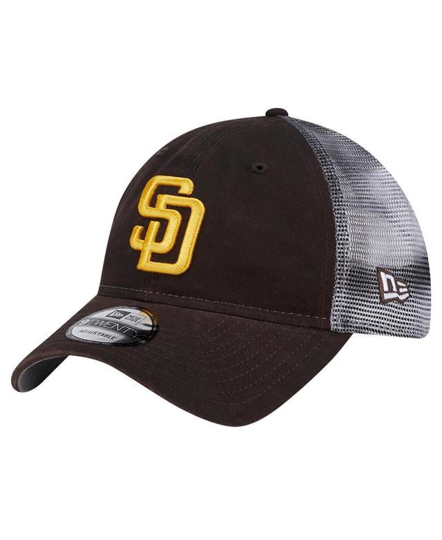 New Era Mens Brown San Diego Padres Team Slick Trucker 9TWENTY Adjustable Hat Product Image