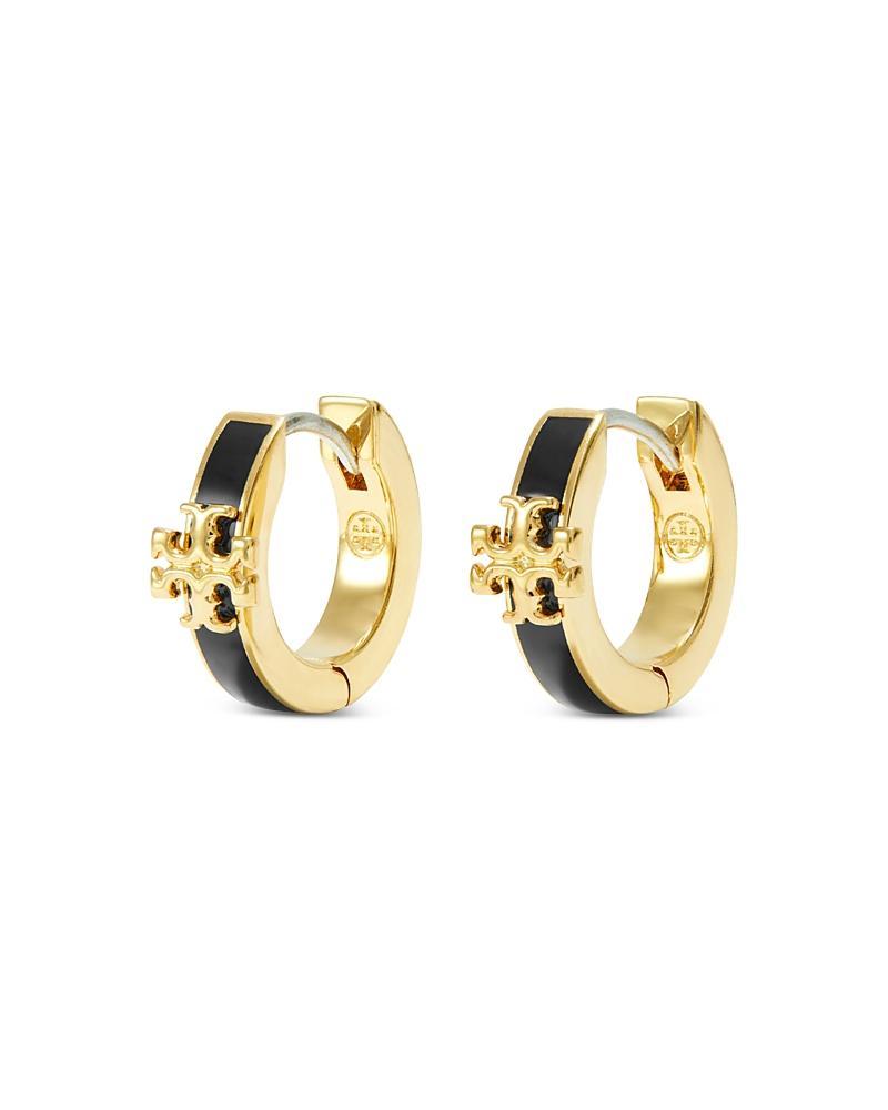 Tory Burch Kira Enamel Huggie Earrings Product Image