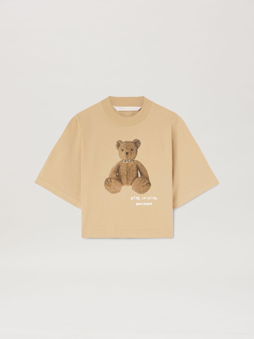 Bear In Mind T-Shirt in neutrals  - Palm Angels® Official  Product Image