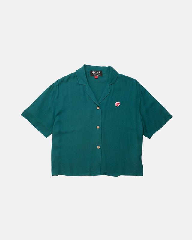 Donna Cropped Shirt - Teal Product Image