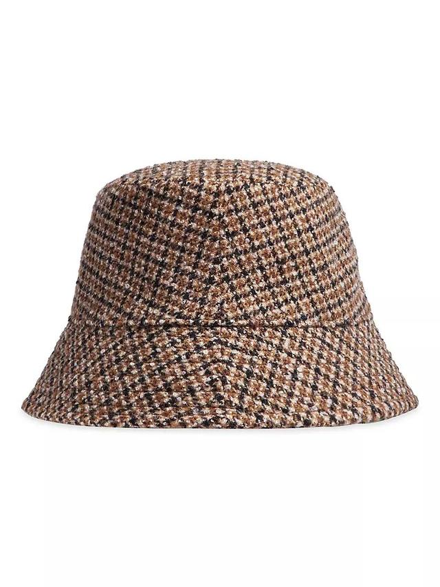 Wool Boucle Checkered Bucked Hat Product Image