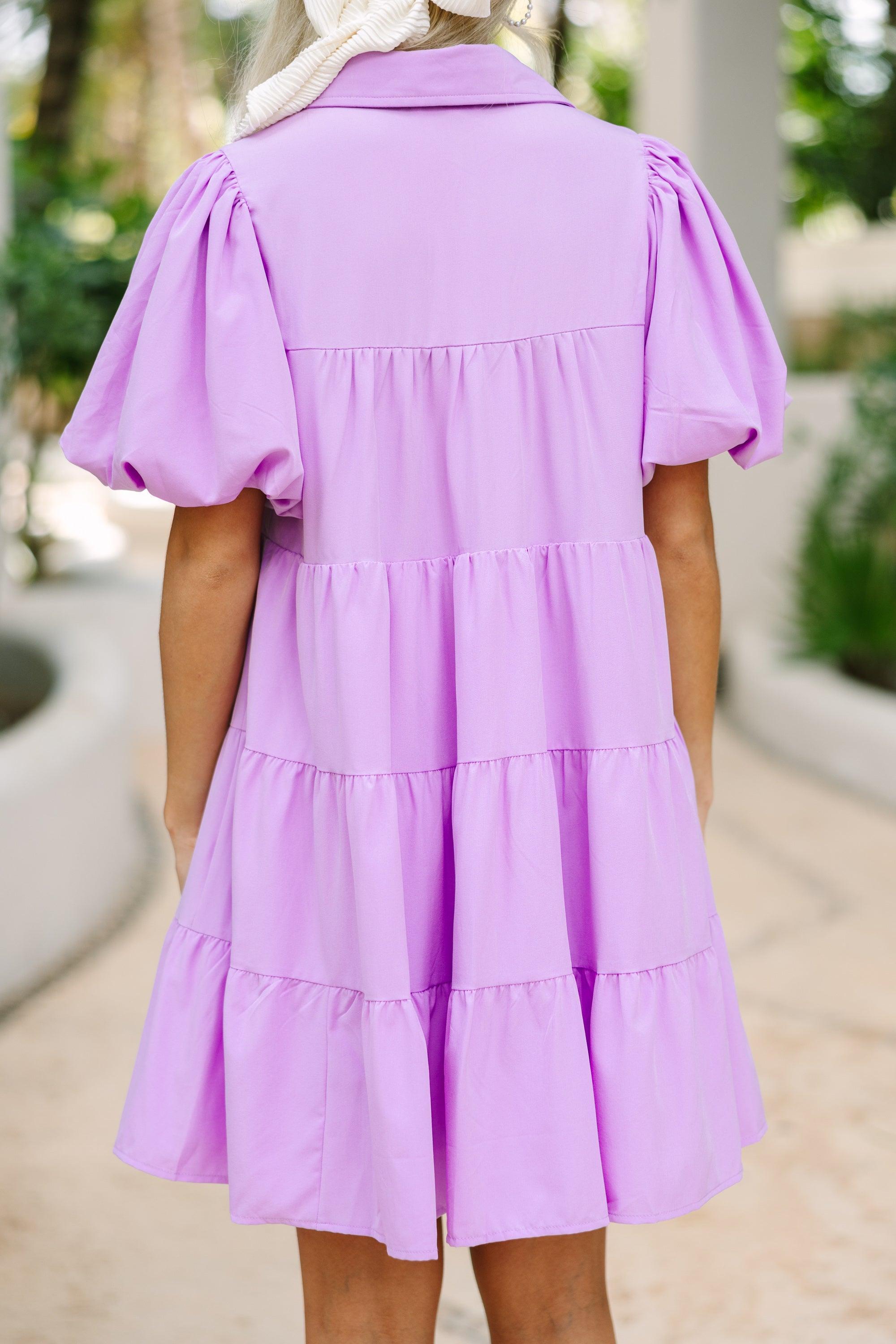 Make It So Lavender Purple Babydoll Dress Female Product Image