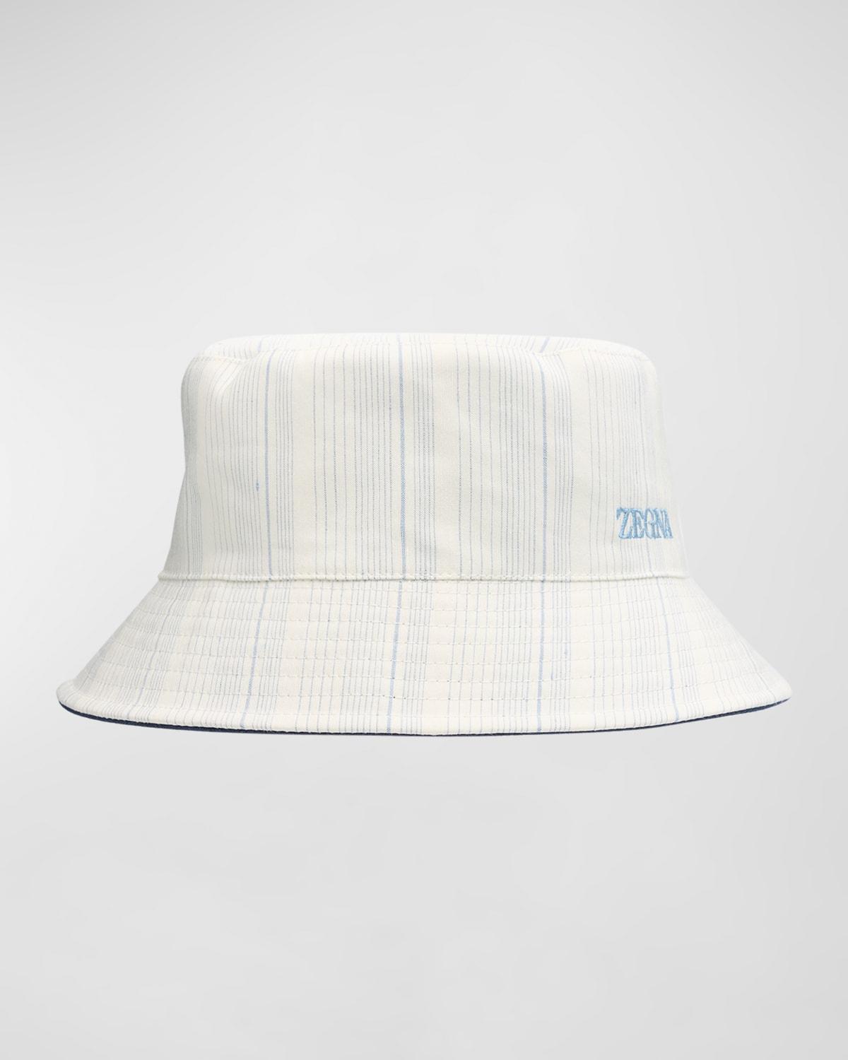 Mens Reversible Striped Bucket Hat Product Image